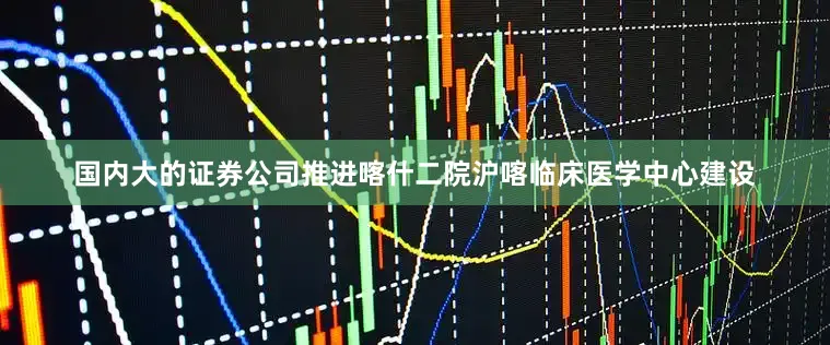国内大的证券公司推进喀什二院沪喀临床医学中心建设